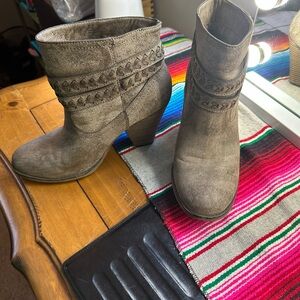 MIA Taupe Ankle Booties